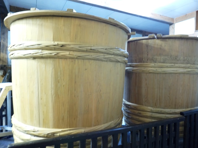 2013年10月杉の木酒造桶（仕込み）